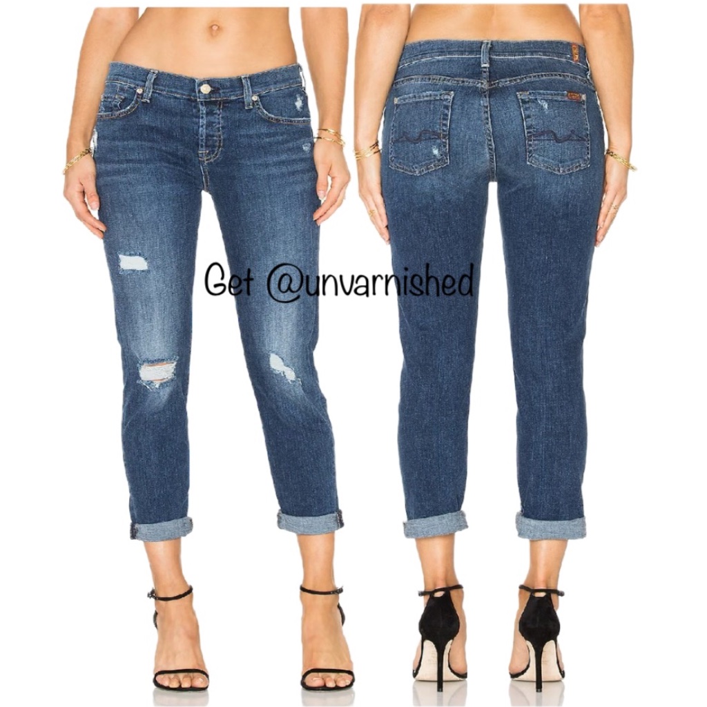 7fam Josefina Feminine Boyfriend Distressed